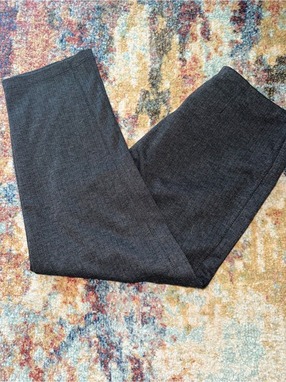 Liverpool Women's Dark Gray Herringbone Dress Pants